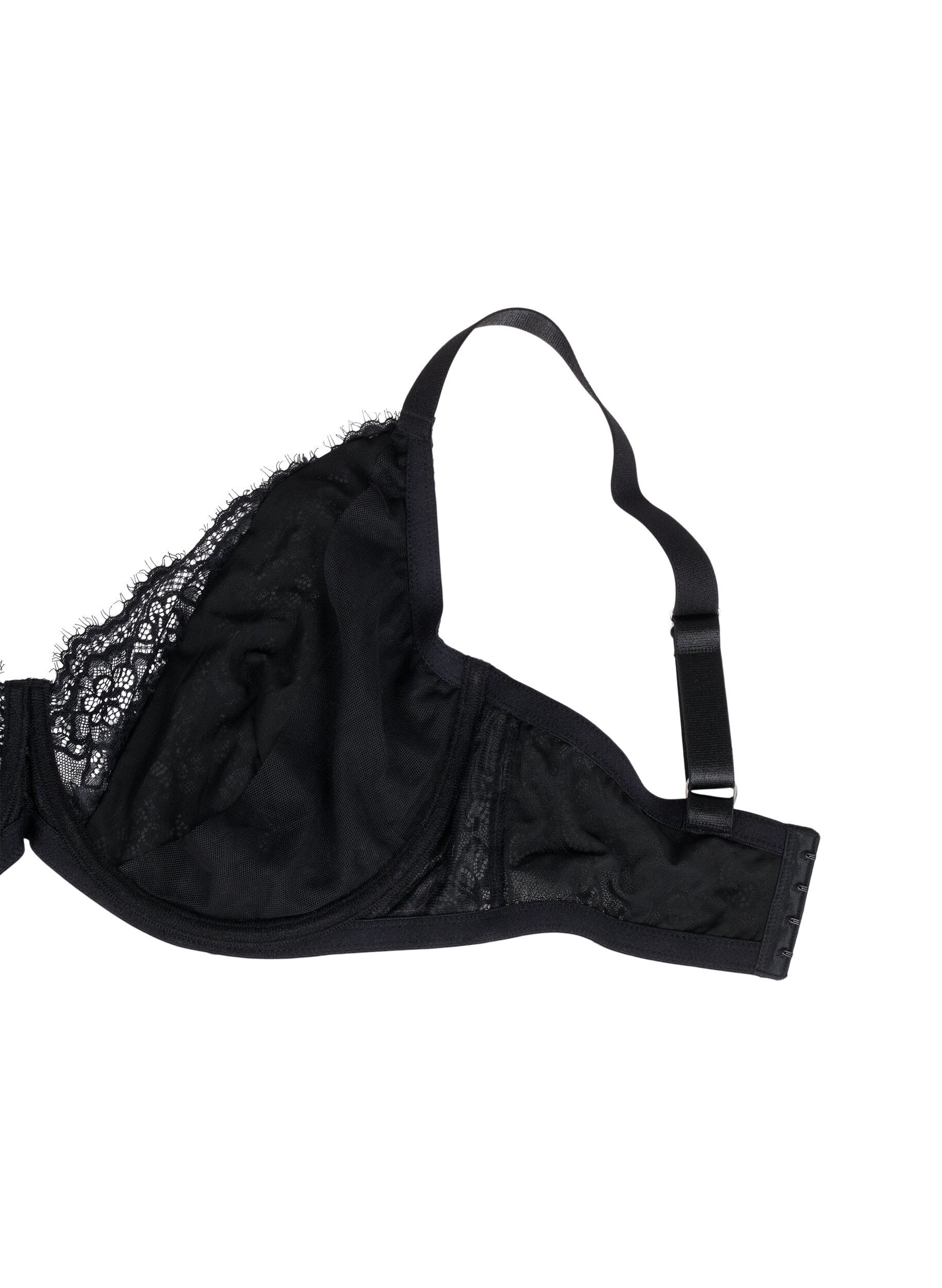 Zizzi Soutien-gorge couvrant avec strass, Black, Packshot image number 3
