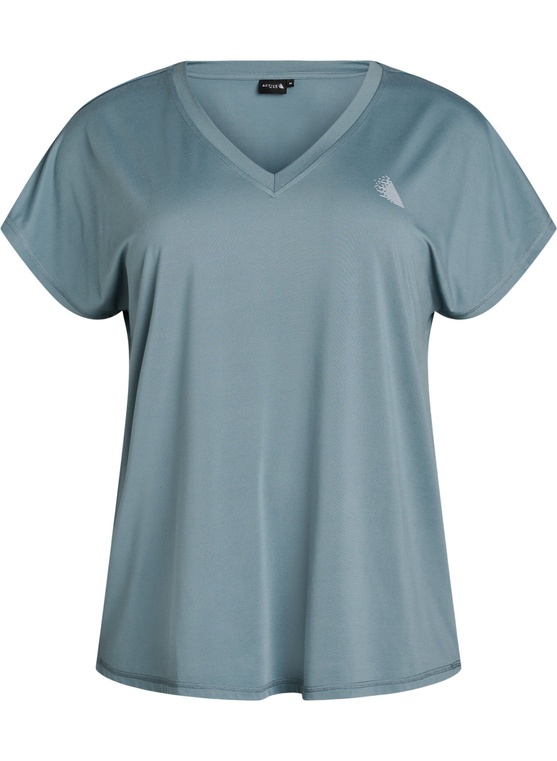 ZizziT-shirt d&rsquo;entra&icirc;nement ample avec col en V, Gris bleut&eacute;, Packshot image number 0