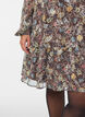 Robe en mousseline &agrave; imprim&eacute; floral et volants &eacute;tag&eacute;s, Marron, Model image number 3