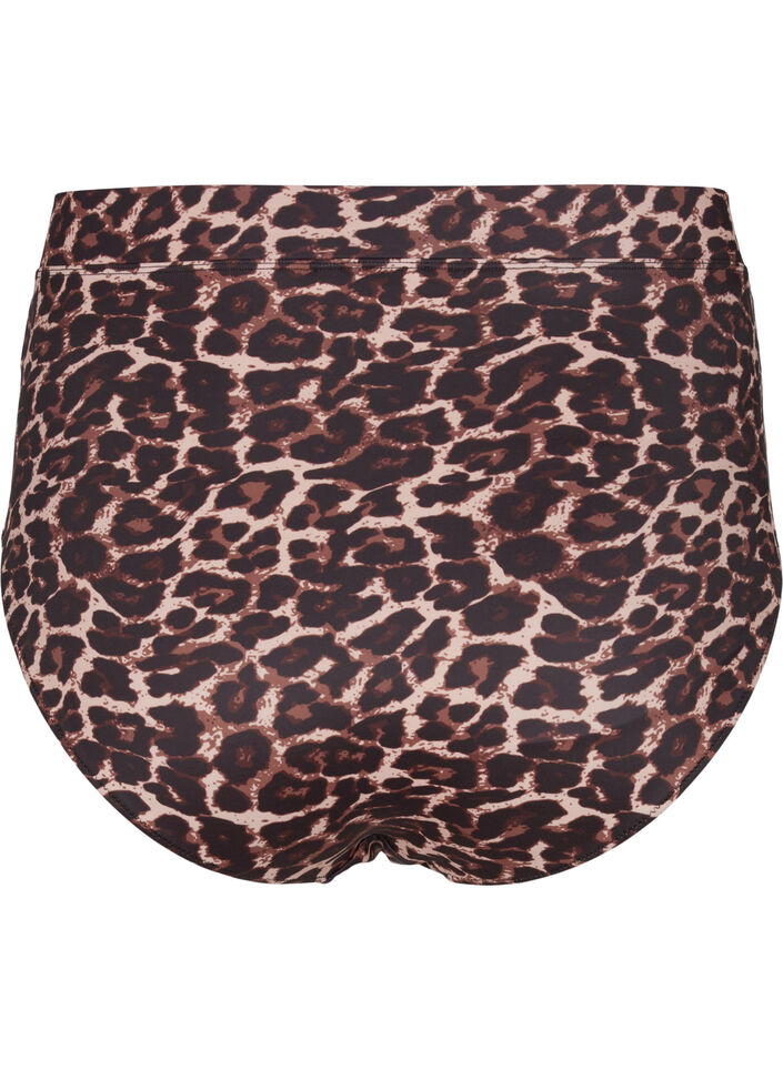 Bas de bikini avec imprimé et taille haute, Autentic Leopard, Packshot image number 1