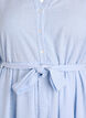 Robe midi &agrave; rayures en coton avec ceinture &agrave; nouer, Blanc, Packshot image number 2
