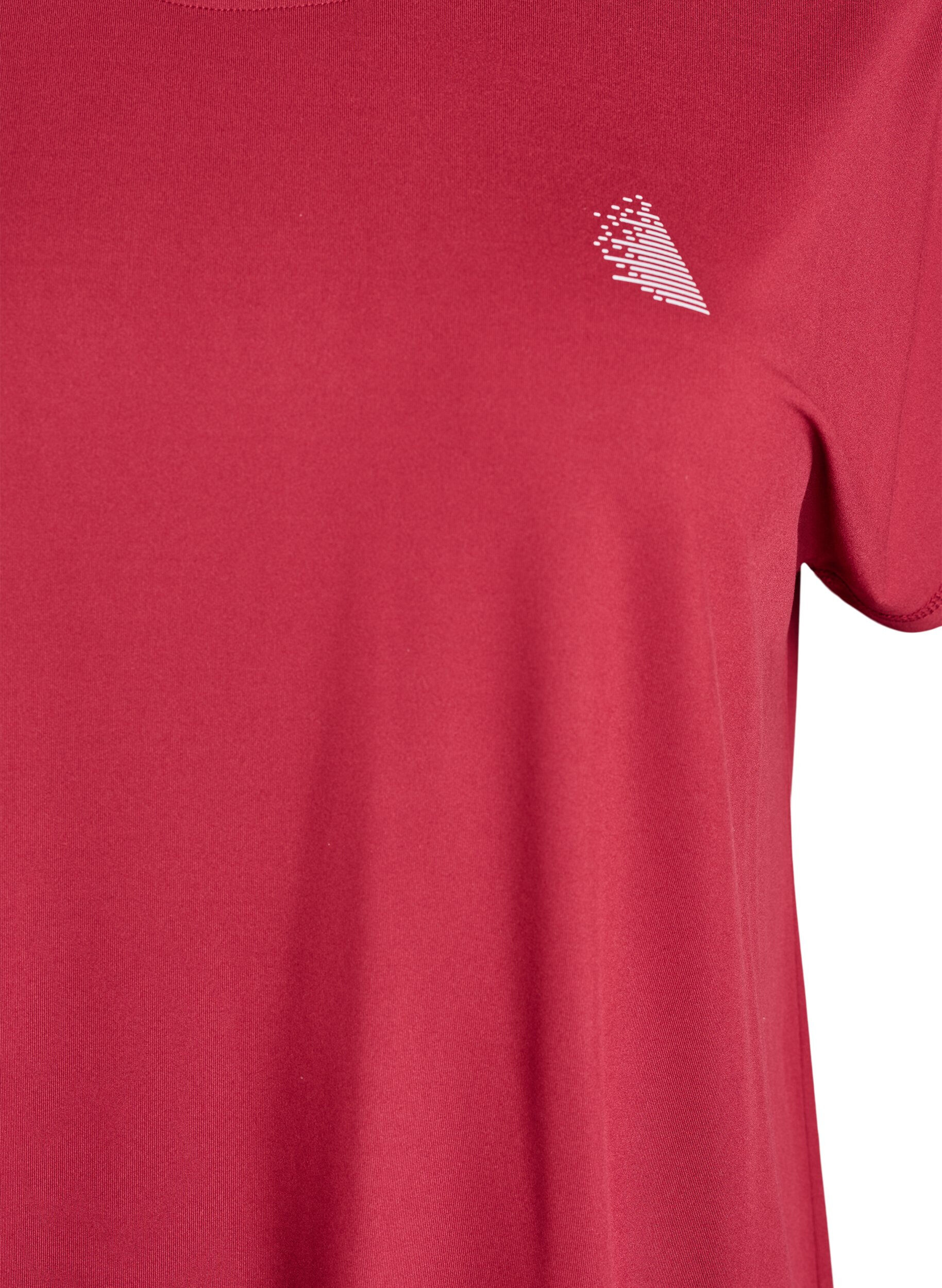 Zizzi T-shirt de sport couleur unie, Rouge, Packshot image number 2