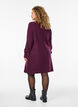 Robe courte en maille avec un motif textur&eacute; en V, Violet, Model image number 2