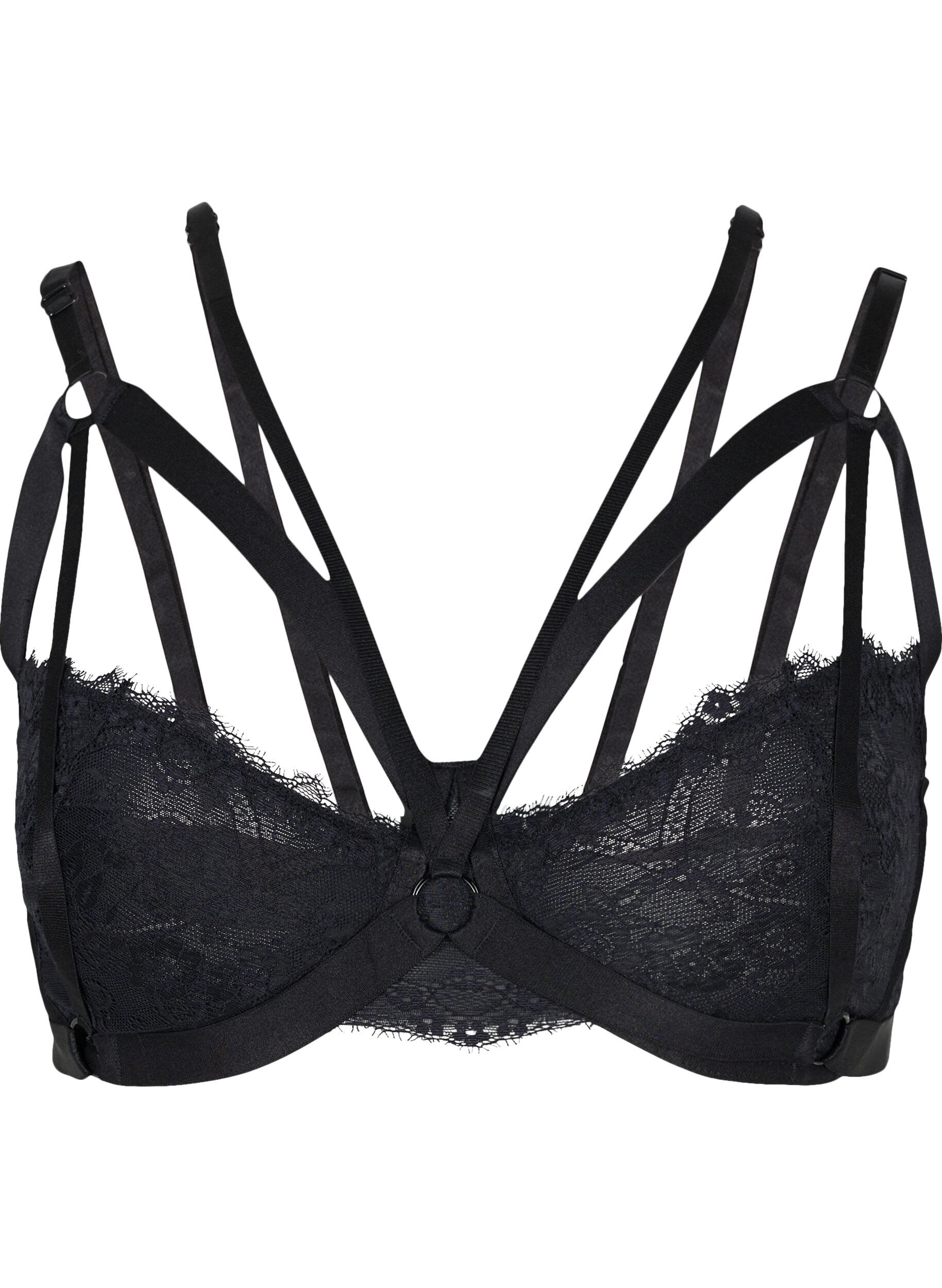 Zizzi Soutien-gorge &agrave; armatures avec cordons, Black, Packshot image number 0