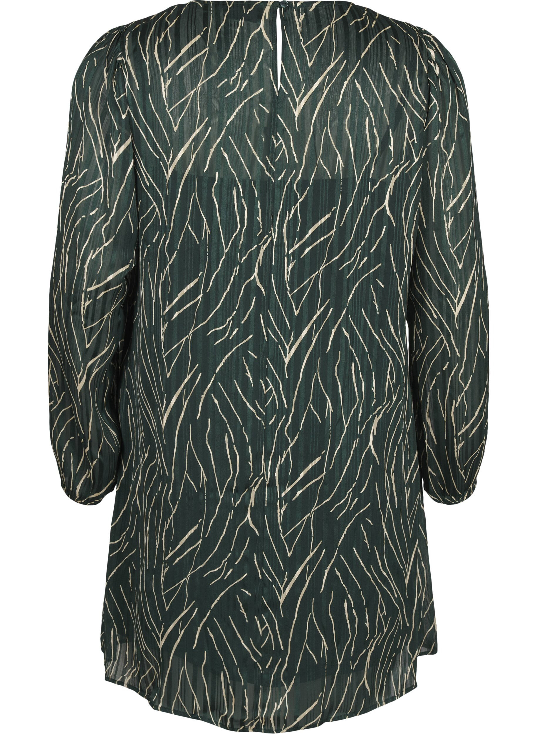 Zizzi Robe courte imprim&eacute;e &agrave; col rond, Scarab Safari AOP, Packshot image number 1