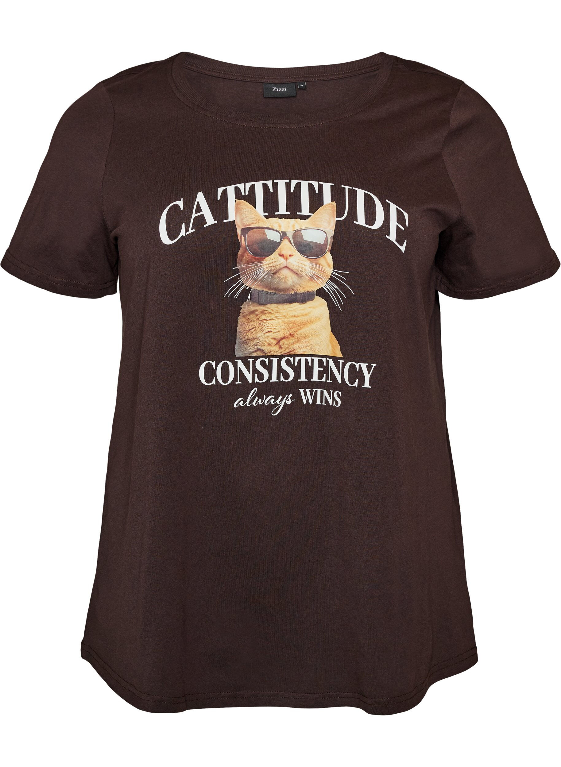 T-shirt en coton avec imprim&eacute; devant
