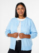 Cardigan en maille fine avec col rond, Bleu Clair, Model image number 0