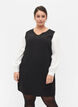 Robe à manches longues en viscose, Black w. Cloud D., Model image number 0