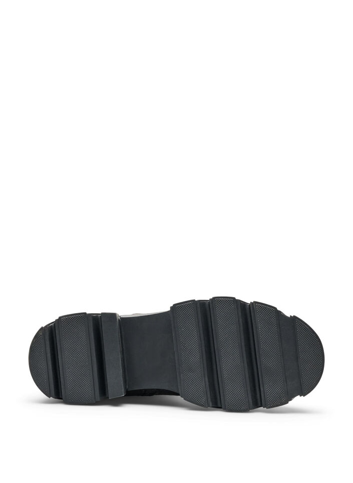 Bottines &agrave; semelle &eacute;paisse en su&eacute;dine, Marron, Packshot image number 4