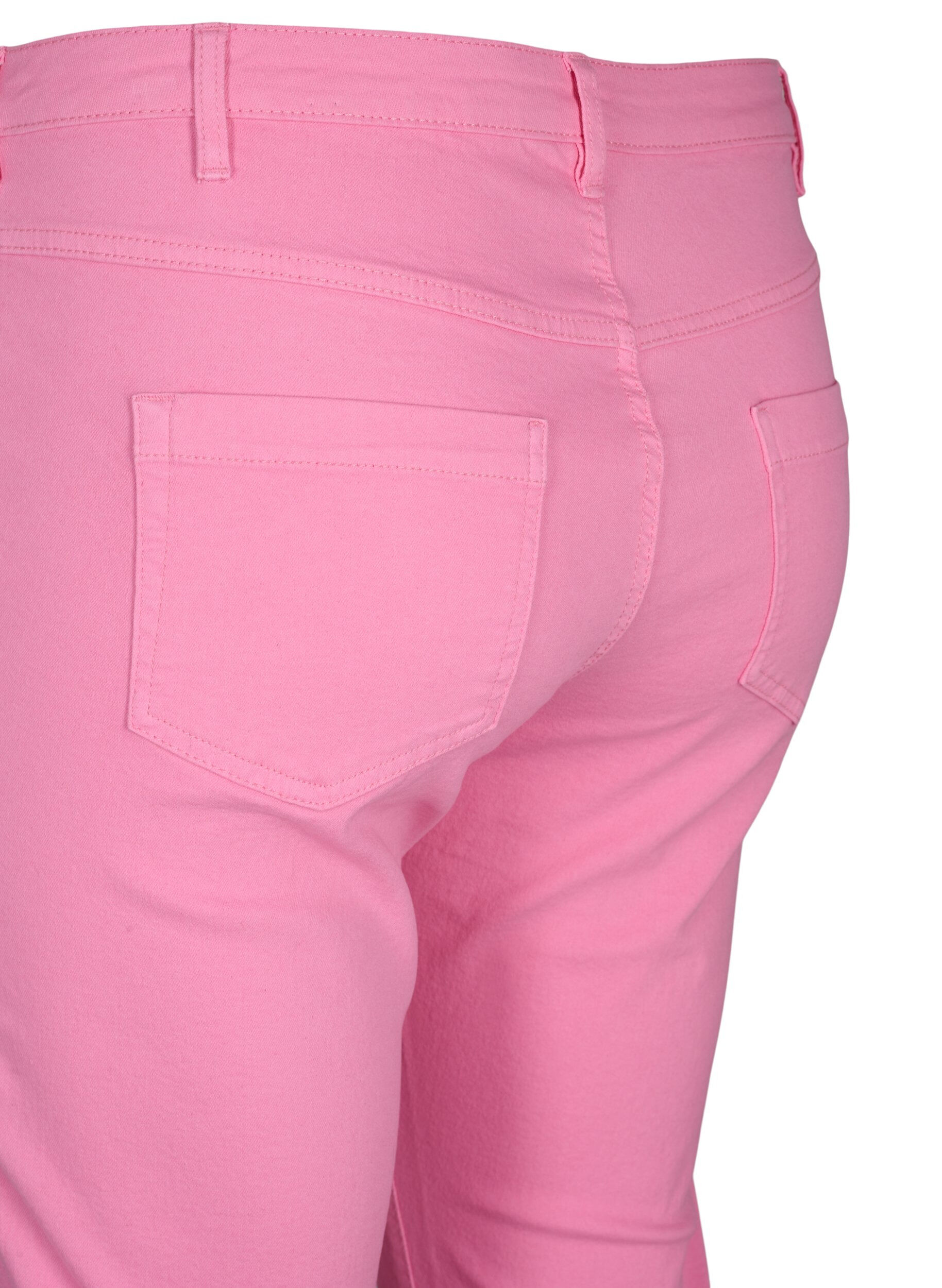 Zizzi Pantalon capri Emily ajust&eacute;, Rosebloom, Packshot image number 3