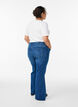 Jean bootcut taille haute, Bleu, Model image number 1