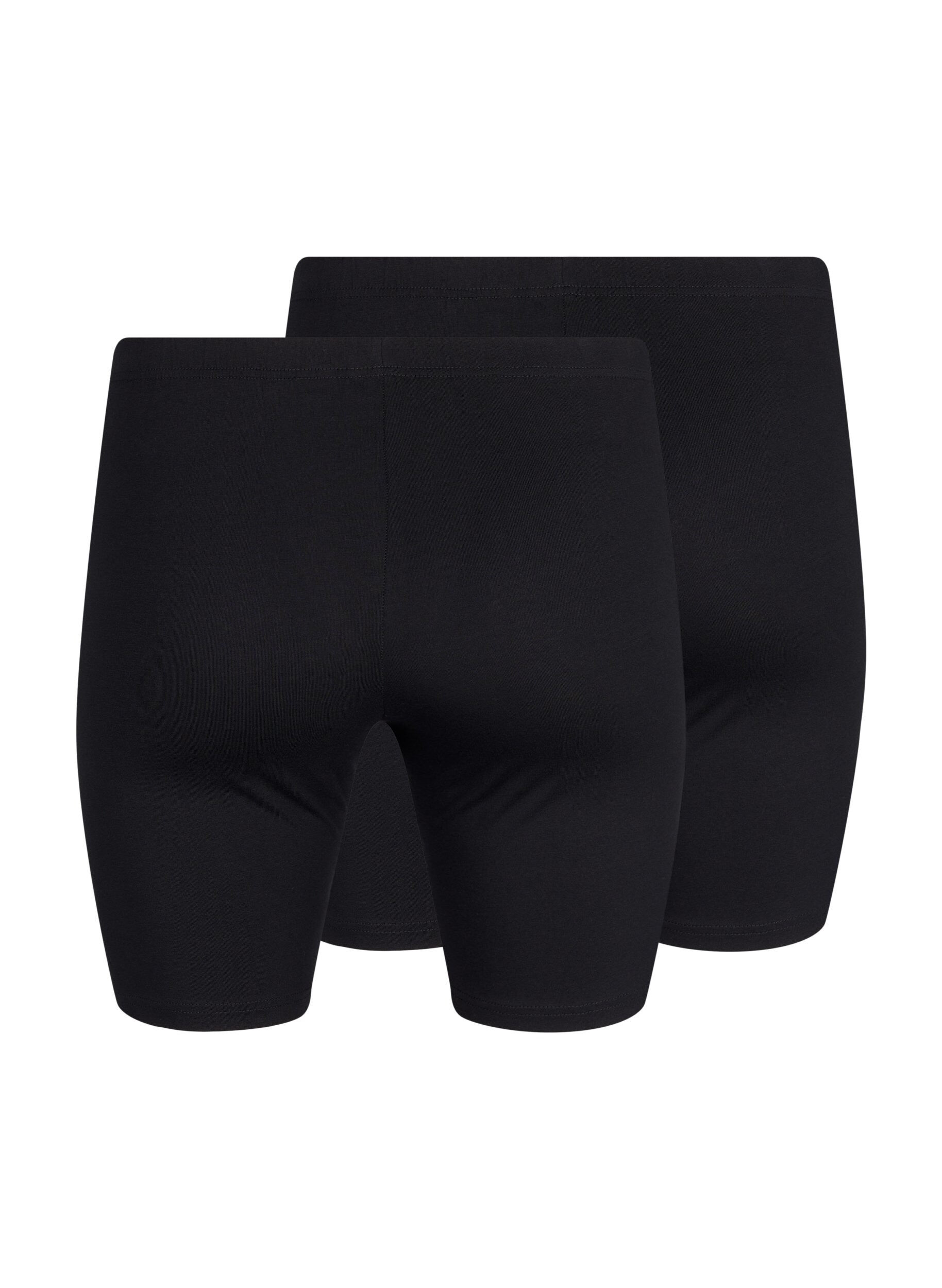 Zizzi Lot de 2 shorts cyclistes, Noir, Packshot image number 1