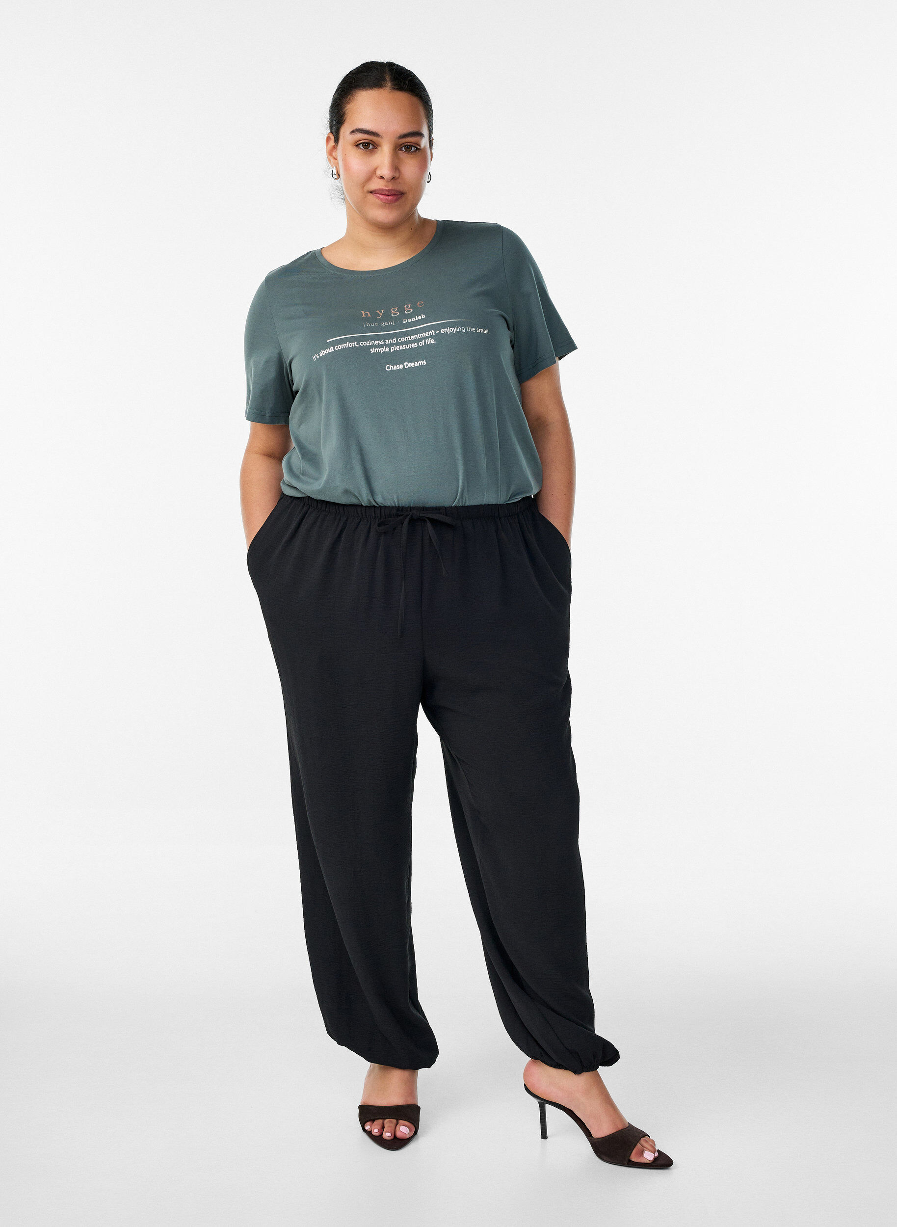 ZizziT-shirt imprim&eacute;, Vert, Model image number 1