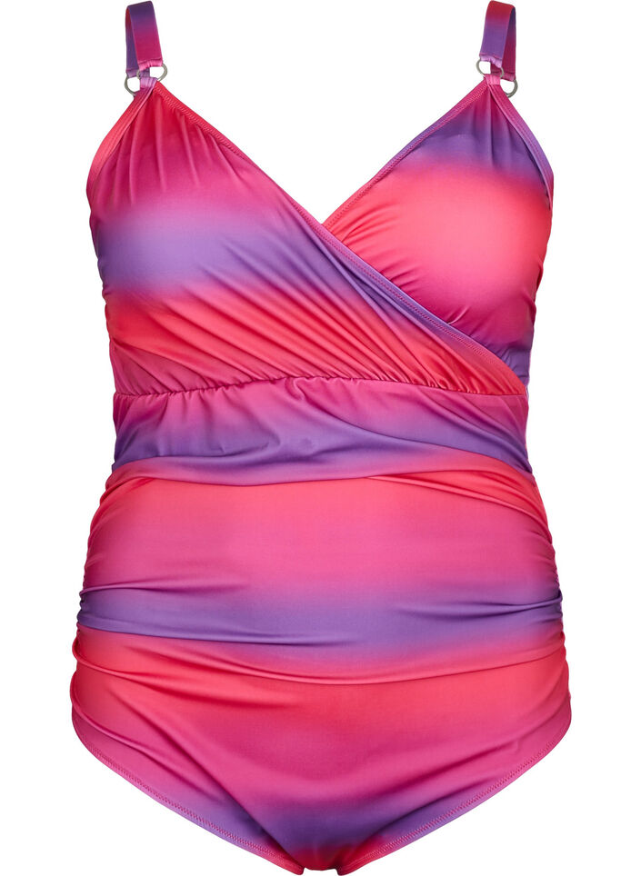 Maillot de bain imprimé avec un rembourrage confortable, Pink Comb, Packshot image number 0