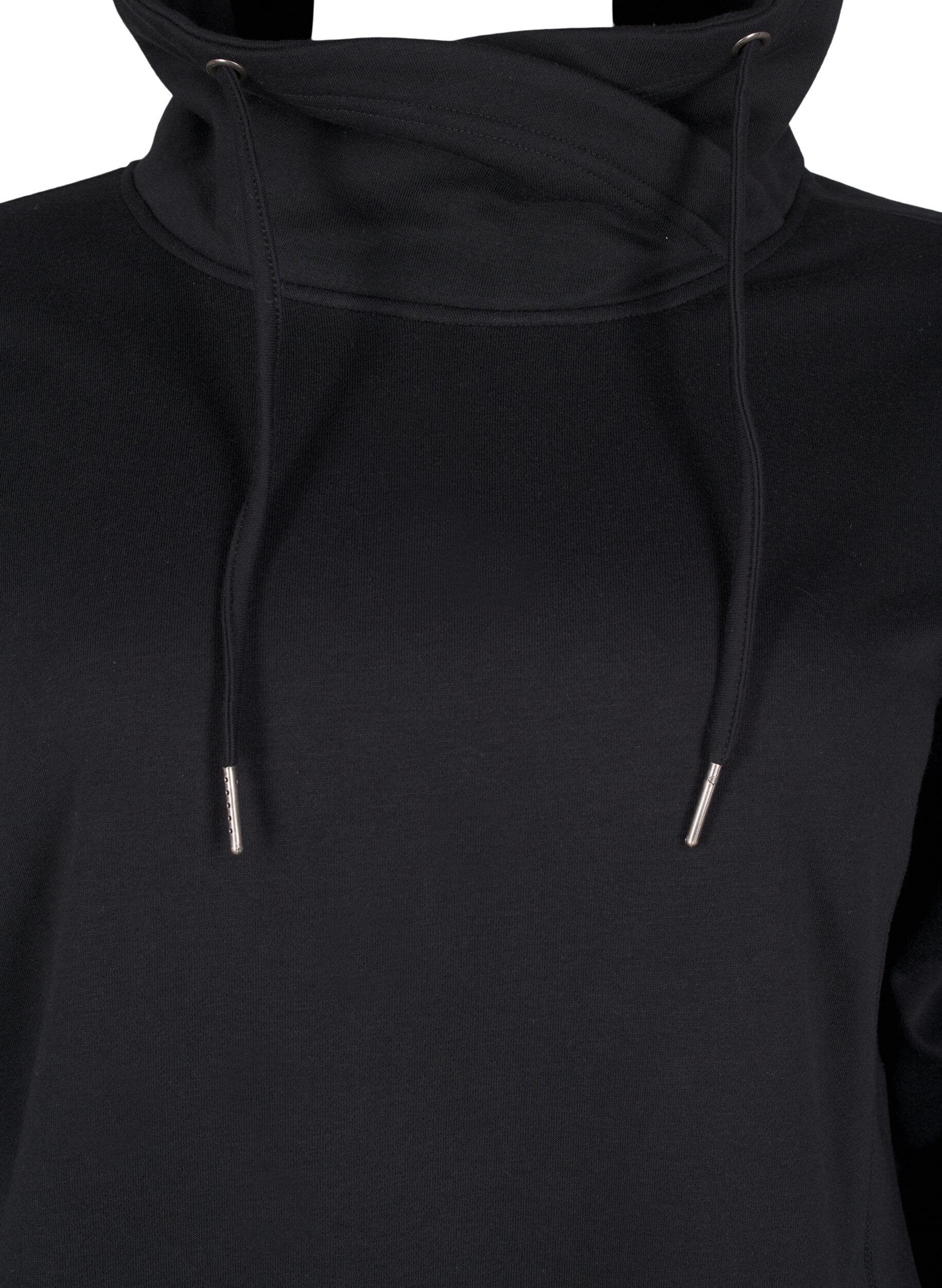 Zizzi FLASH - Sweat-shirt &agrave; col montant, Black, Packshot image number 2
