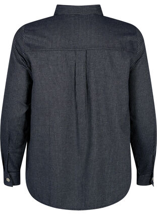 Chemise en coton à rayures, Dark Blue Stripe, Packshot image number 1