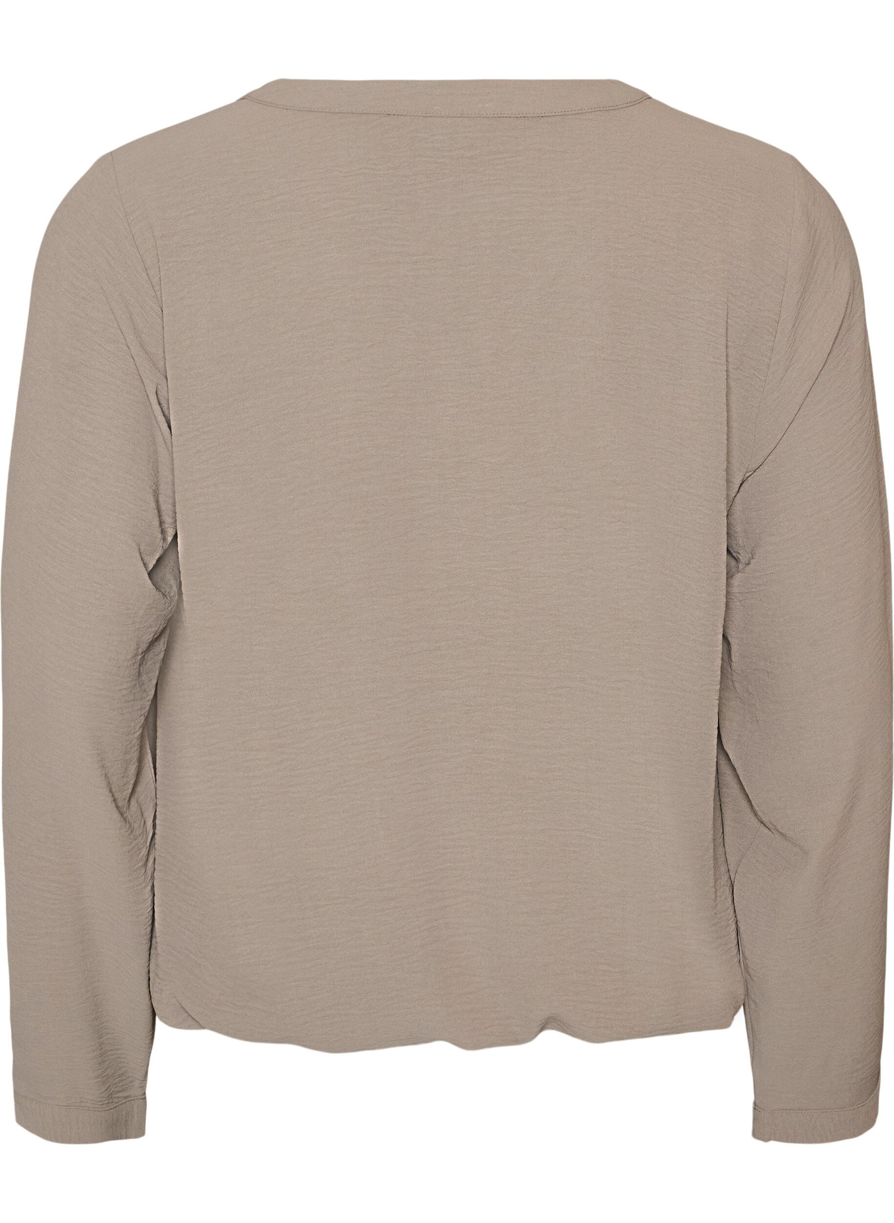 ZizziBlouse &agrave; la silhouette ballon avec col en V, Beige, Packshot image number 1