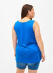 Top avec forme en A et col rond, Victoria blue, Model image number 1