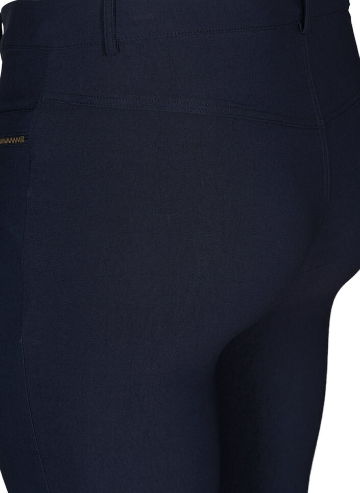 Pantalon capri pr&egrave;s du corps en m&eacute;lange de viscose, Bleu, Packshot image number 3