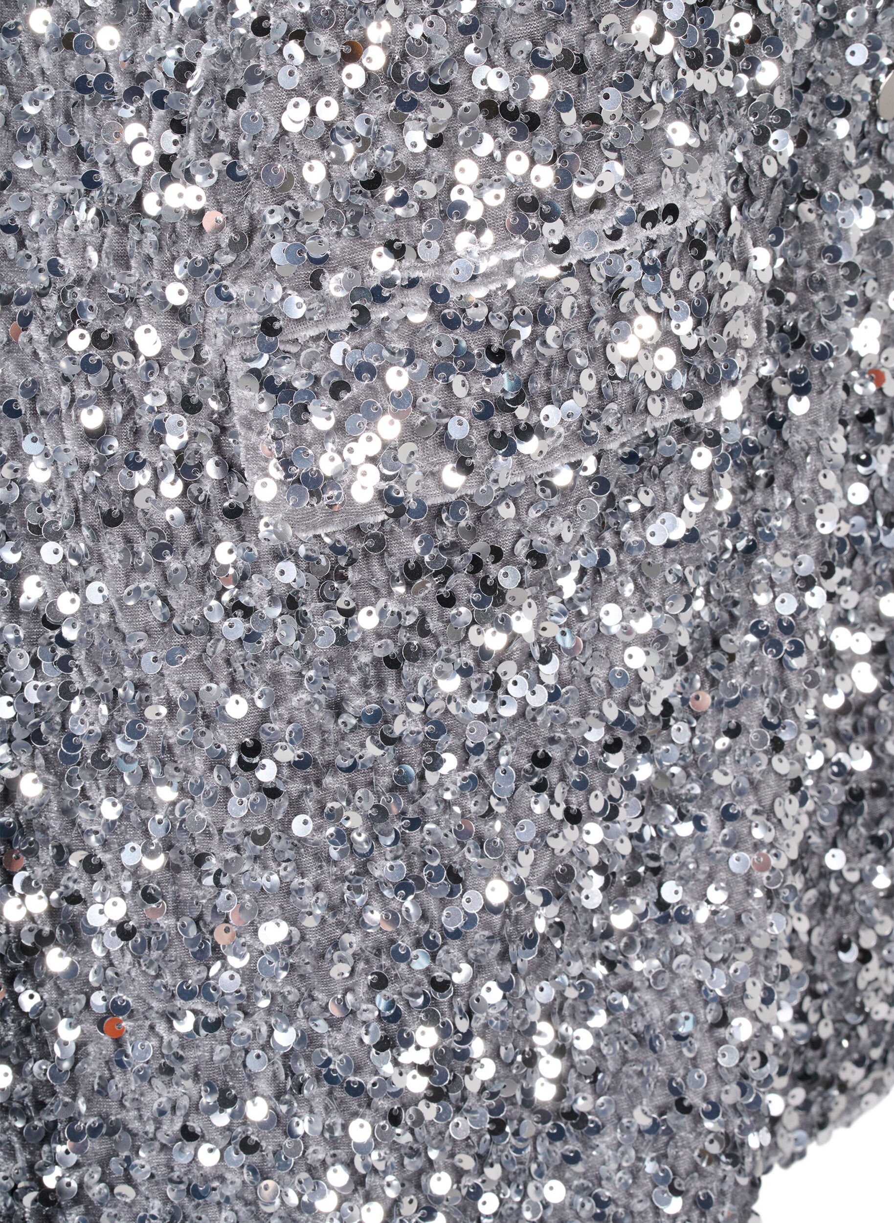 Zizzi Blazer &agrave; paillettes avec des poches, Silver, Packshot image number 3