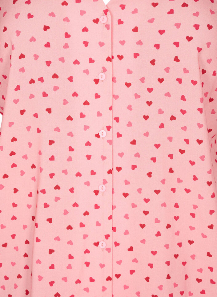 Blouse imprimée en viscose, Rose, Packshot image number 2