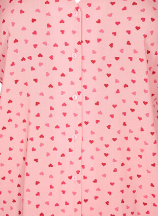 Blouse imprimée en viscose, Pink Icing W. hearts, Packshot image number 2