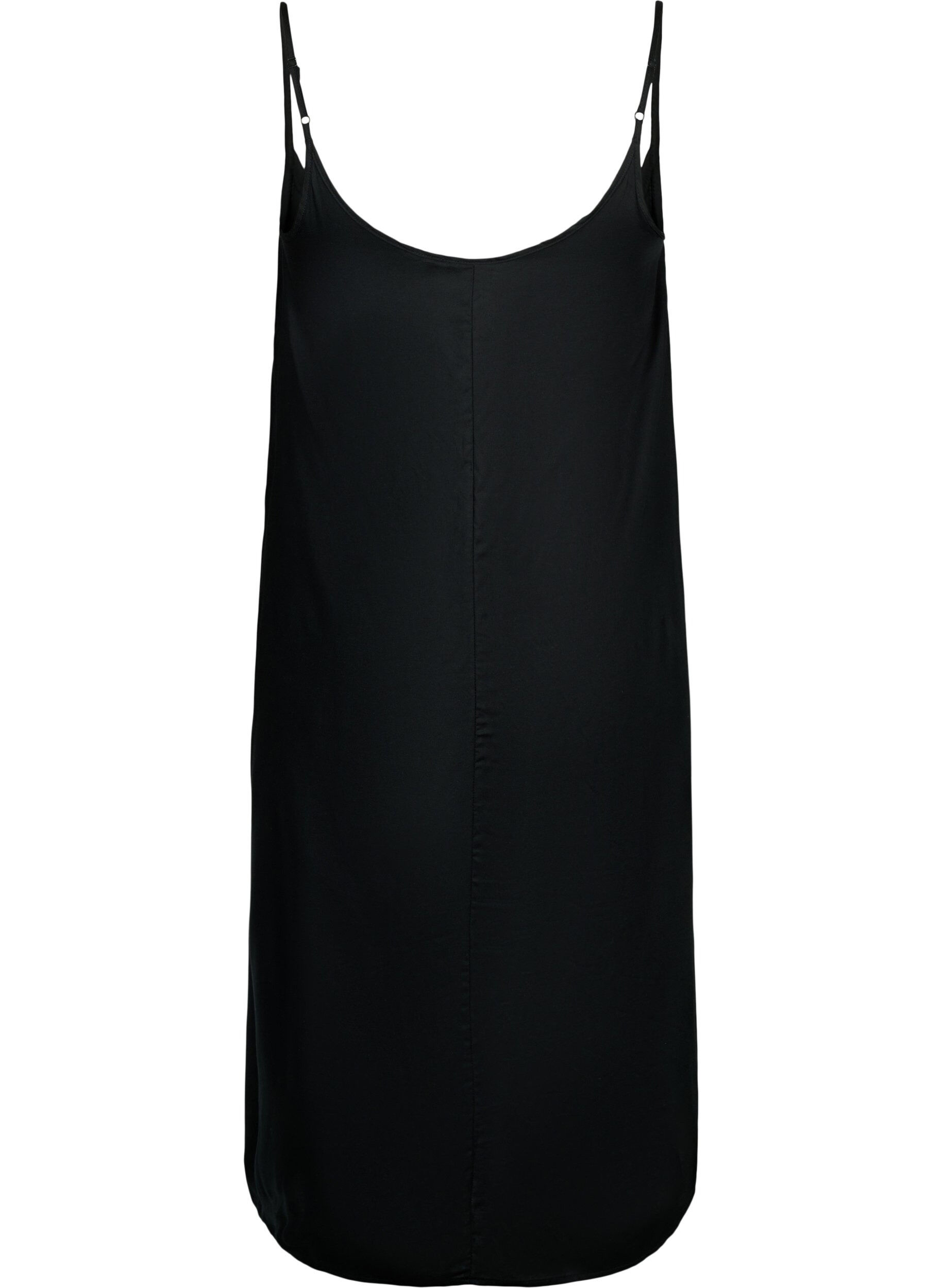 Zizzi Robe midi sans manches en viscose, Black, Packshot image number 1