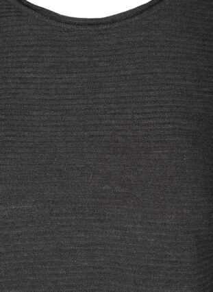 Blouse tricotée, Dark Grey Melange, Packshot image number 2