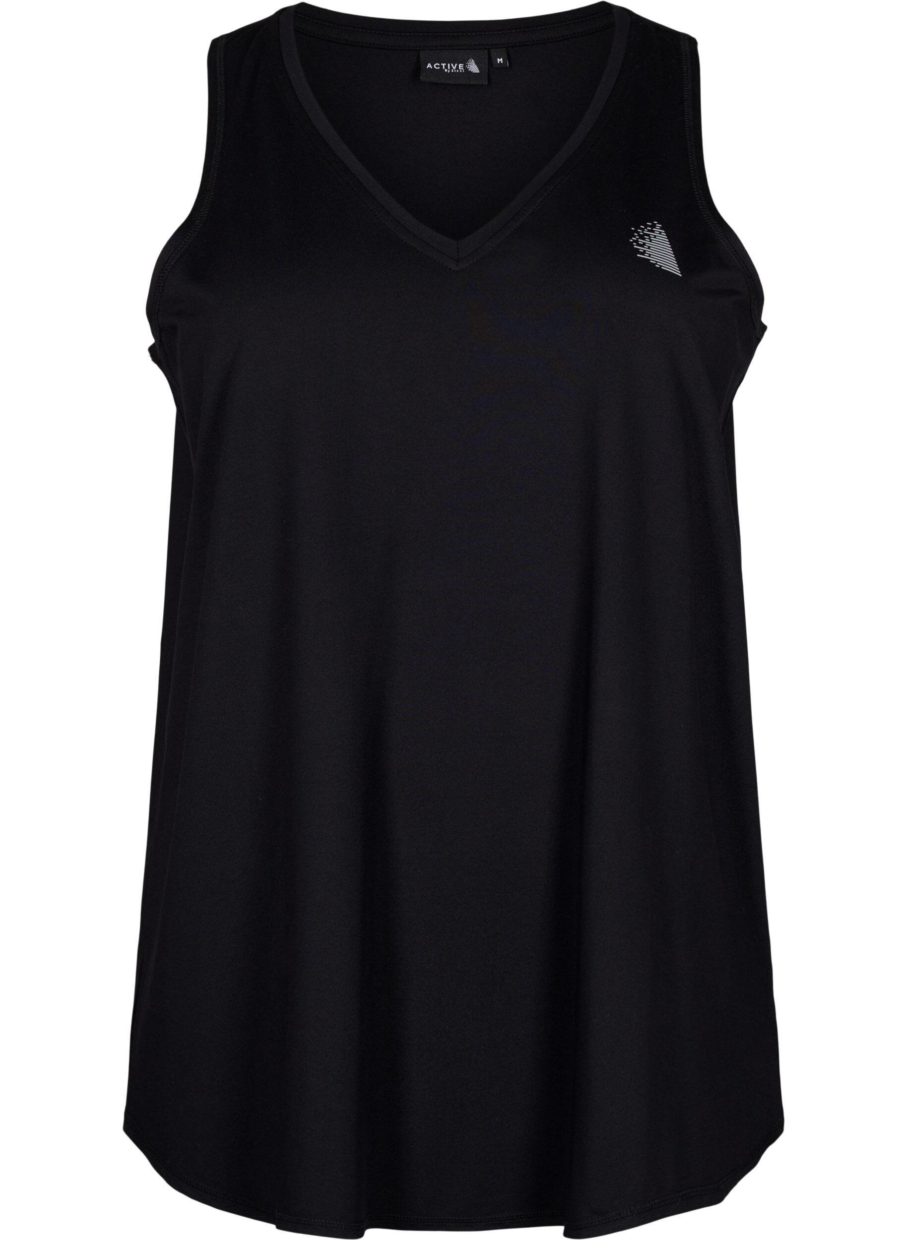 Zizzi Top d&rsquo;entra&icirc;nement avec col en&nbsp;V, Black, Packshot image number 0