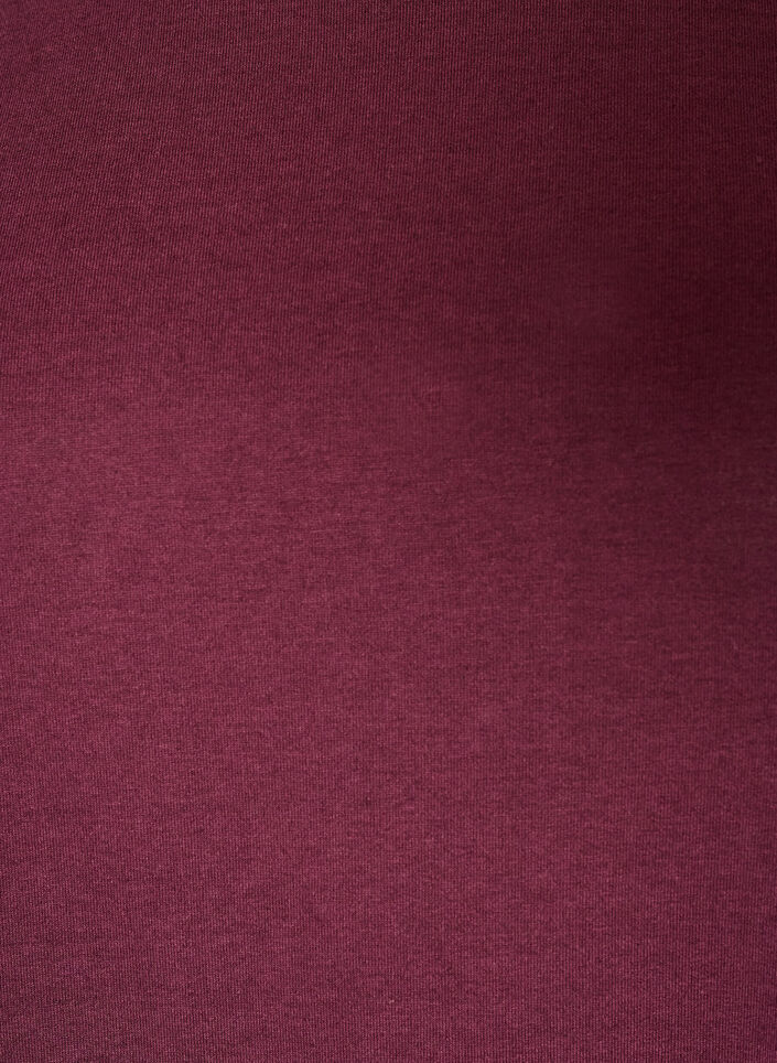 T-shirt &agrave; manches courtes en coton m&eacute;lang&eacute;, Bordeaux, Packshot image number 2