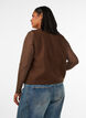 Blouse en mesh &agrave; manches longues, Marron, Model image number 2