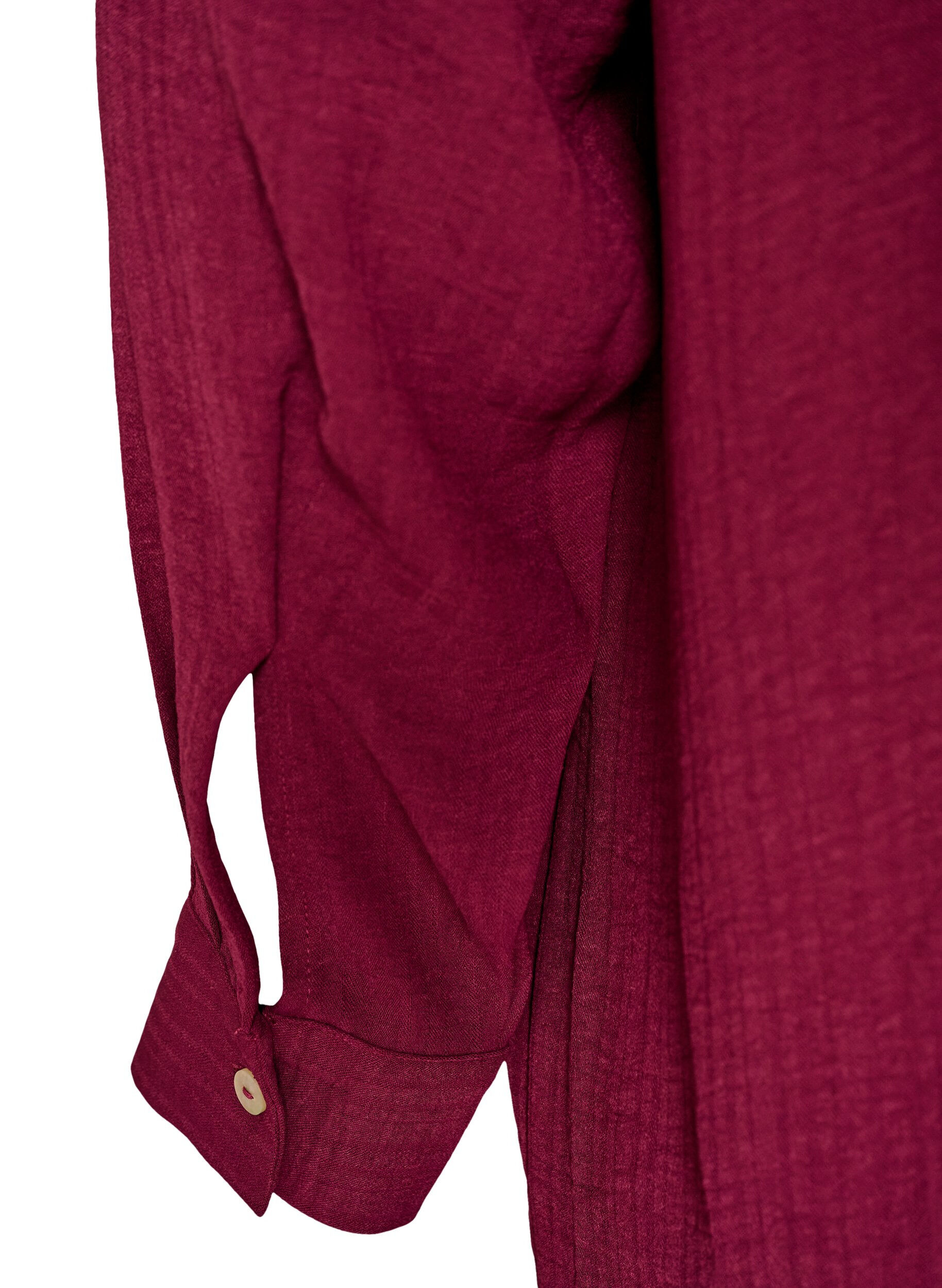 ZizziChemise longue avec une texture l&eacute;g&egrave;re, Rouge, Packshot image number 3