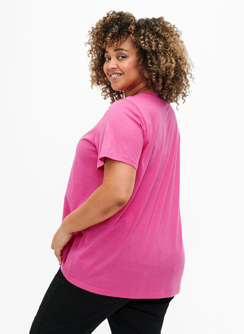 T-shirt en coton avec texte doré, R.Sorbet w.Gold Love, Model image number 1