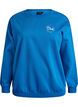 Sweatshirt avec imprim&eacute; texte, Bleu, Packshot image number 0
