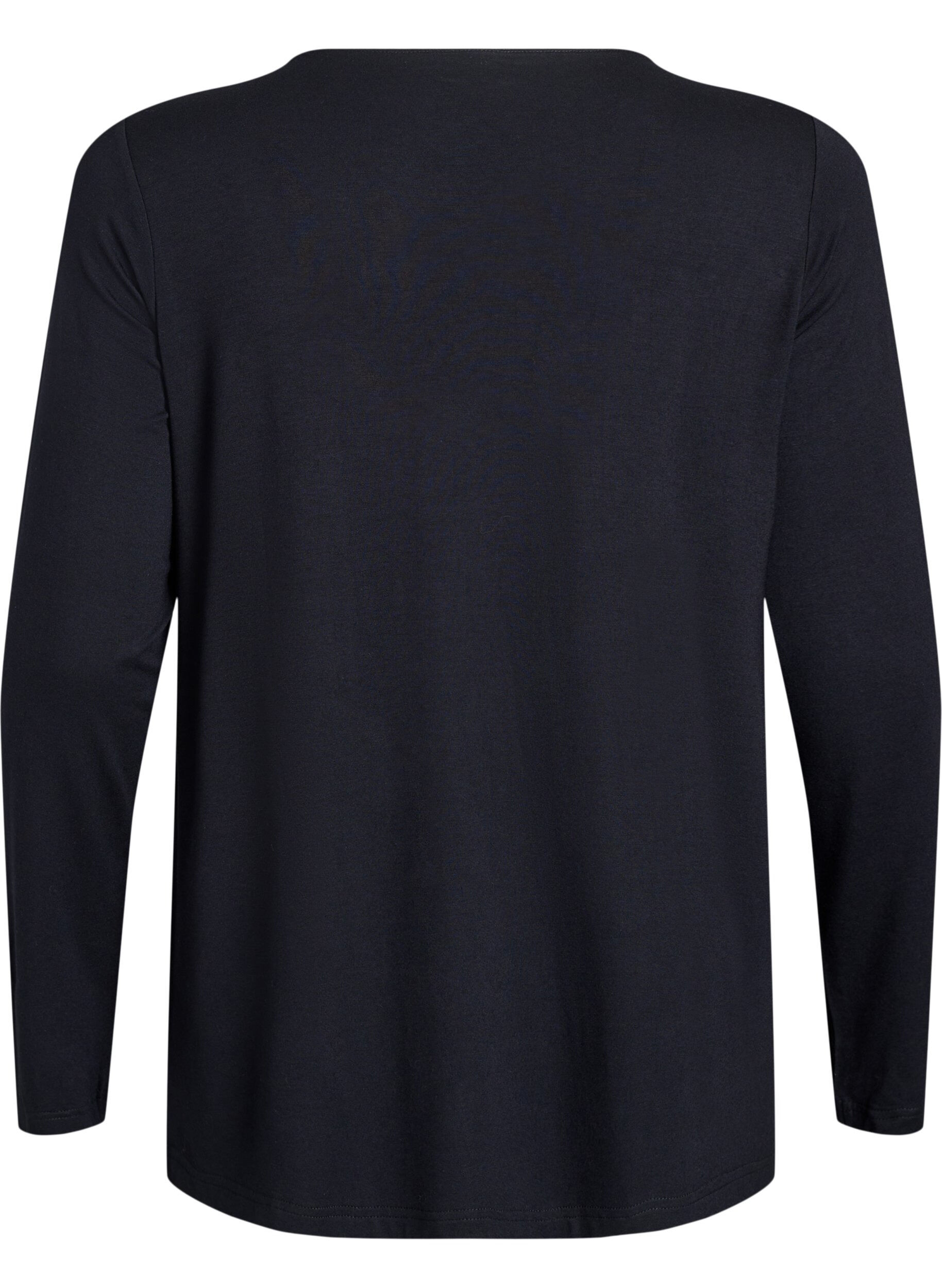 Zizzi Kimono court en viscose, Noir, Packshot image number 1