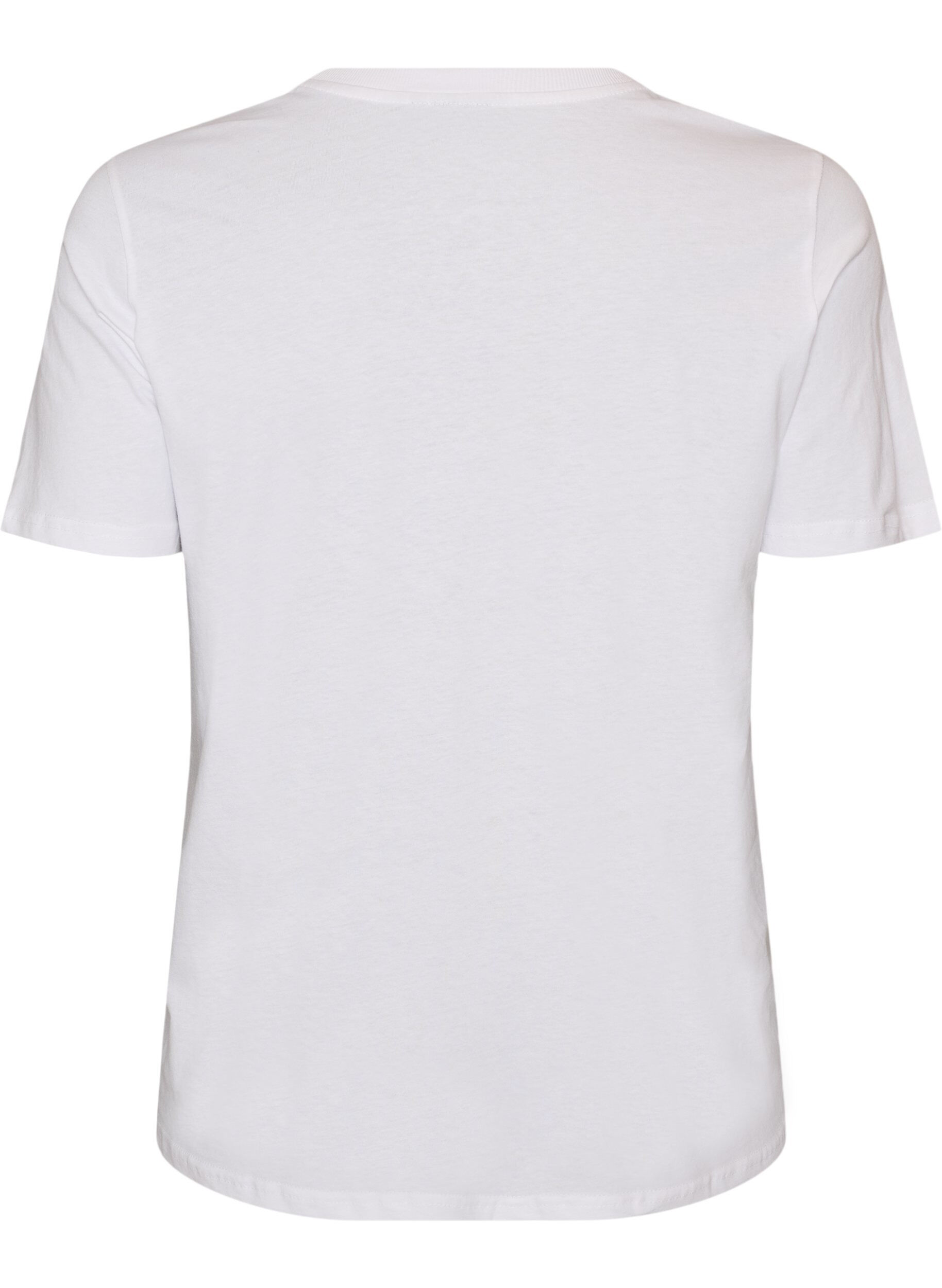 ZizziT-shirt en coton avec imprim&eacute;, Blanc, Packshot image number 1