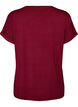 T-shirt ray&eacute; en viscose avec un col rond, Bordeaux, Packshot image number 1