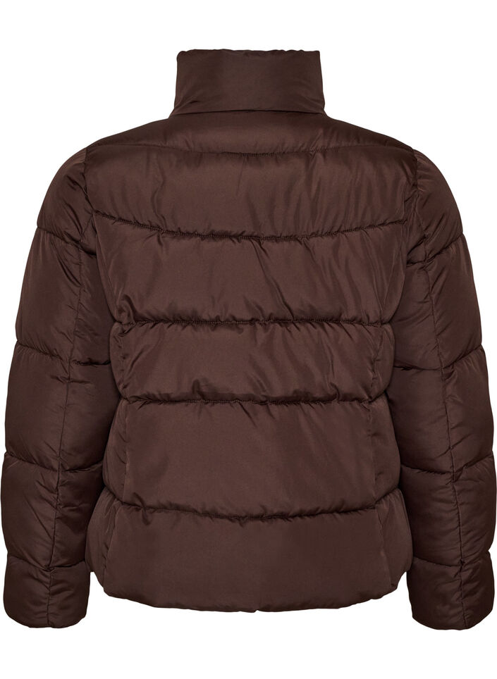 Doudoune courte avec col montant, Marron, Packshot image number 1