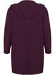 Cardigan long tricoté contenant de la laine et capuche, Potent Purple Mel., Packshot image number 1