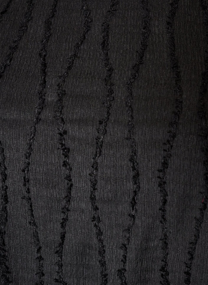 Robe courte en jersey &agrave; texture ondul&eacute;e, Noir, Packshot image number 2