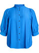 Blouse avec manches 3/4 et plis décoratifs, Bleu, Packshot image number 0