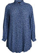 Chemise longue &agrave; imprim&eacute; fleuri, Bleu, Packshot image number 0