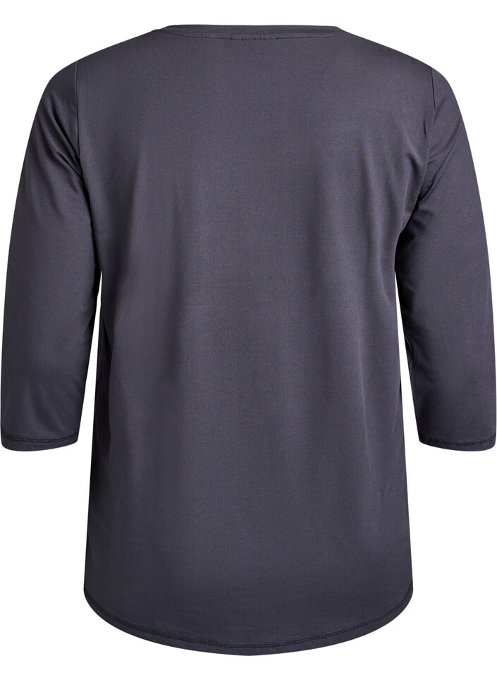 Haut de sport &agrave; manches 3/4, Gris anthracite, Packshot image number 1