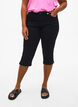 Pantacourt Emily coupe slim en denim, Black, Model image number 2