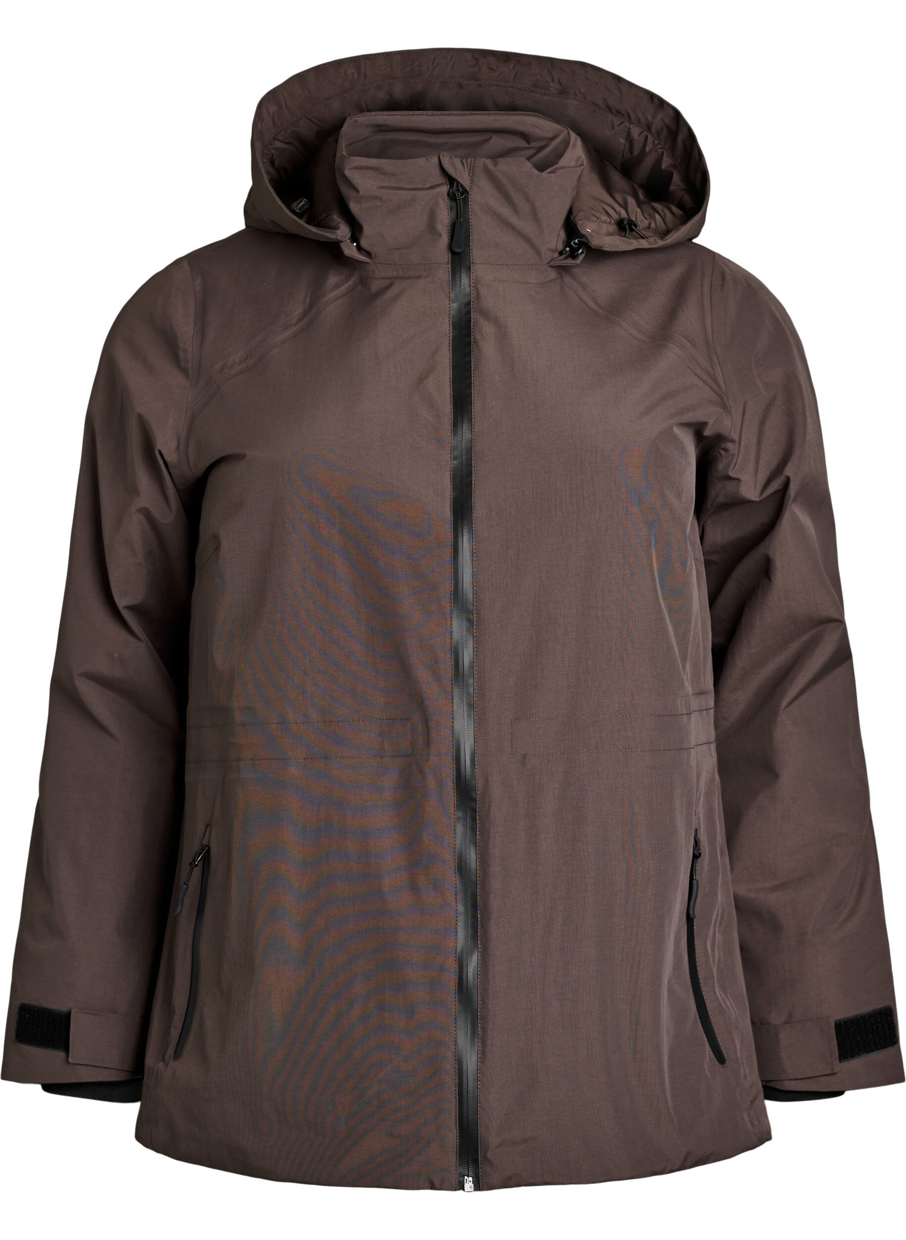 ZizziVeste d'hiver imperm&eacute;able avec capuche amovible, Marron, Packshot image number 0