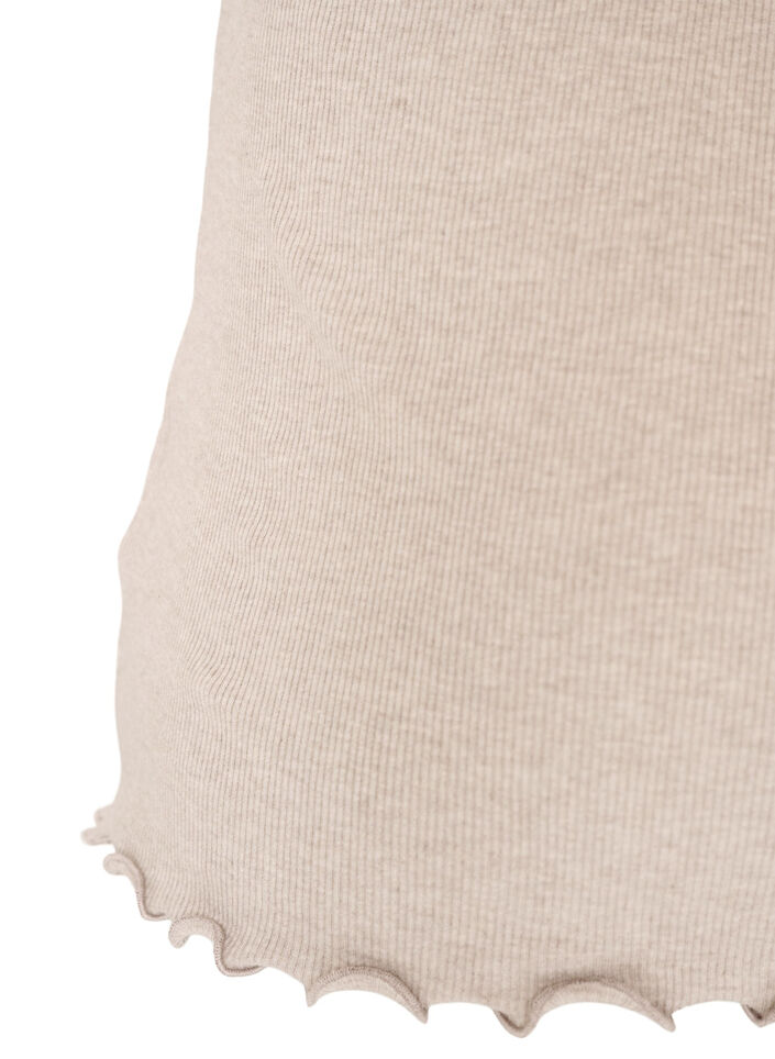 Top c&ocirc;tel&eacute; avec dentelle, Beige, Packshot image number 3