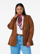 Blazer en su&eacute;dine, Marron, Model image number 0
