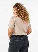 T-shirt basique en coton &agrave; col rond, Beige, Model image number 2