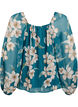 Chemisier en mousseline avec imprim&eacute; floral et manches longues, Vert, Packshot image number 1