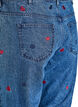 Jean Gemma taille haute avec broderies, Bleu, Packshot image number 3